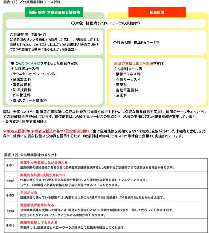 図表[1]　公共職業訓練コース(例）